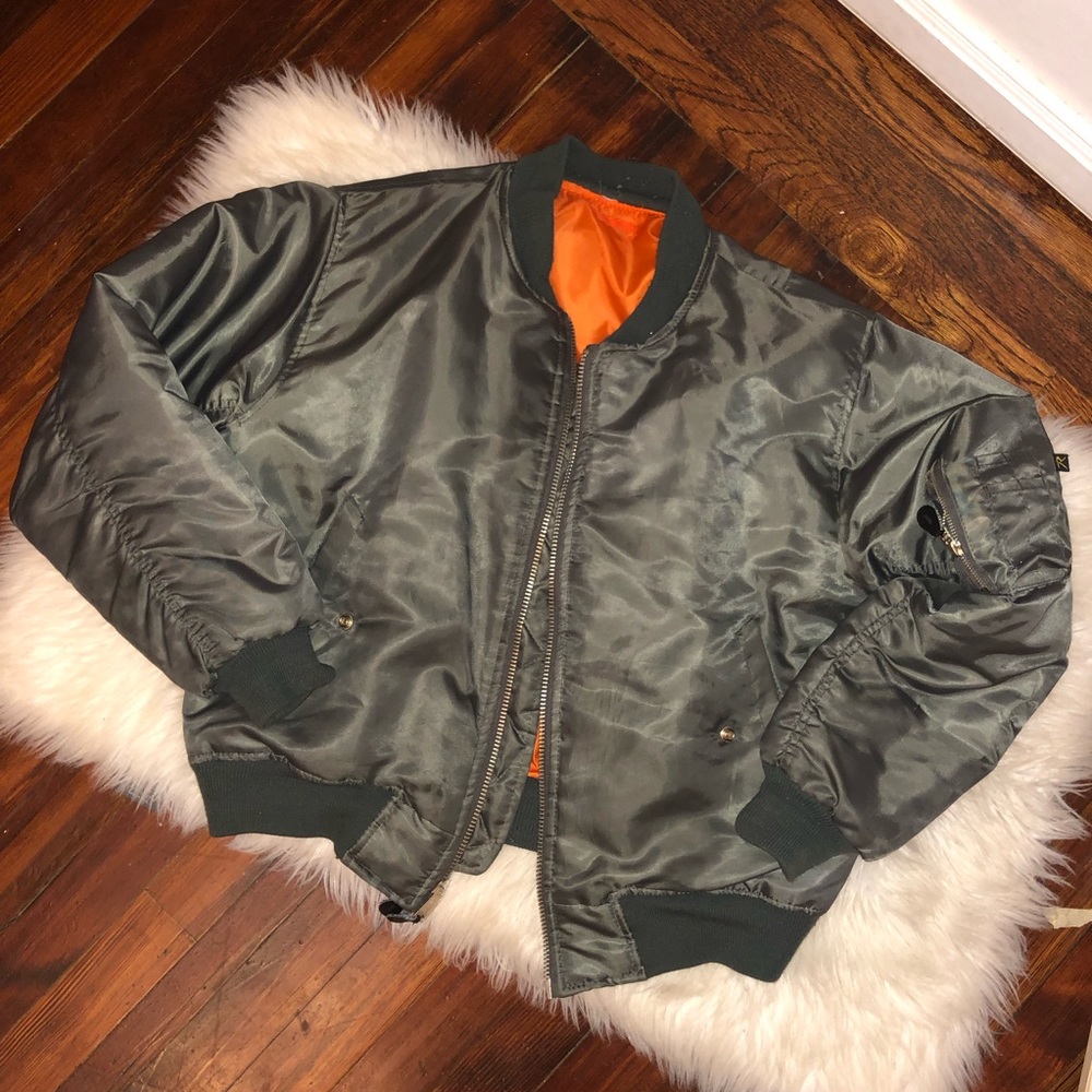 Olive Green Bomber Jacket